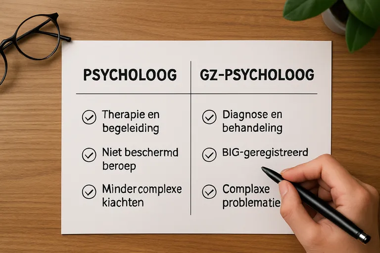 Kernverschil: psycholoog VS GZ-psycholoog